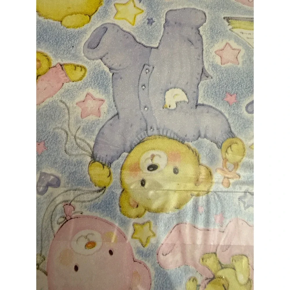 Baby Gift Wrap Lot Teddy Bears Ducks All Star Little Champ NOS 3 Sheets‎